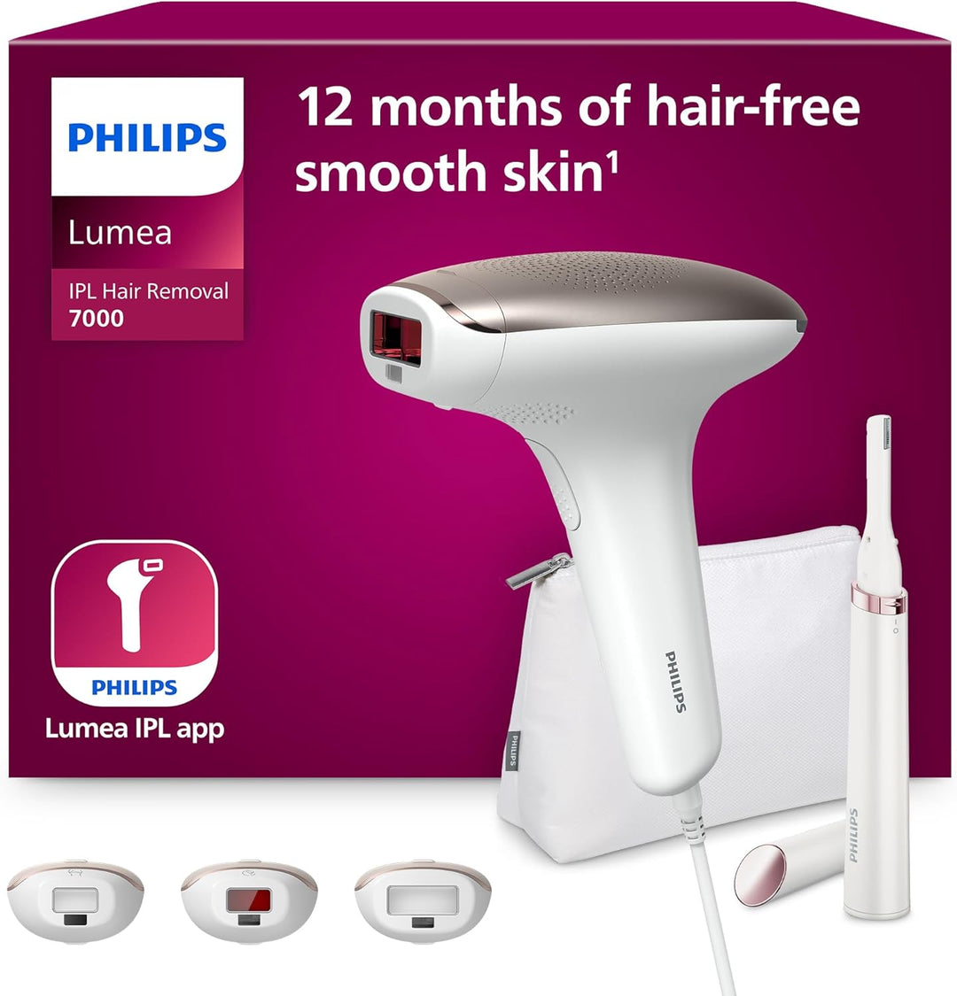 Philips Lumea IPL Advanced, 3 Aufsätze – Haarentfernungsgerät mit Satin Compact Korrekturtrimmer