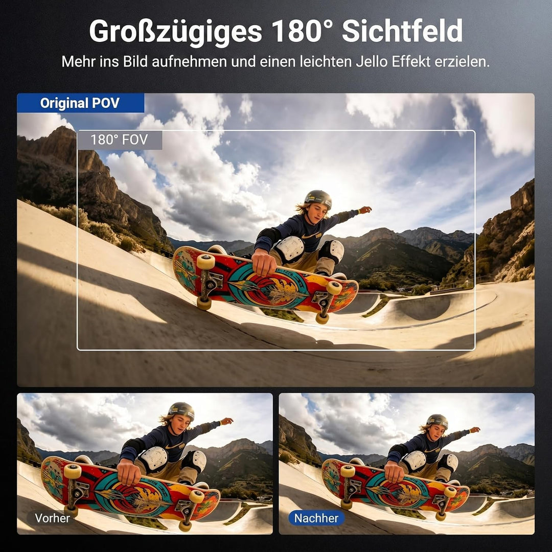 NEEWER Weitwinkelobjektiv kompatibel mit DJI Osmo Action 6 nur, 180° FOV, mehrfach beschichtetes HD