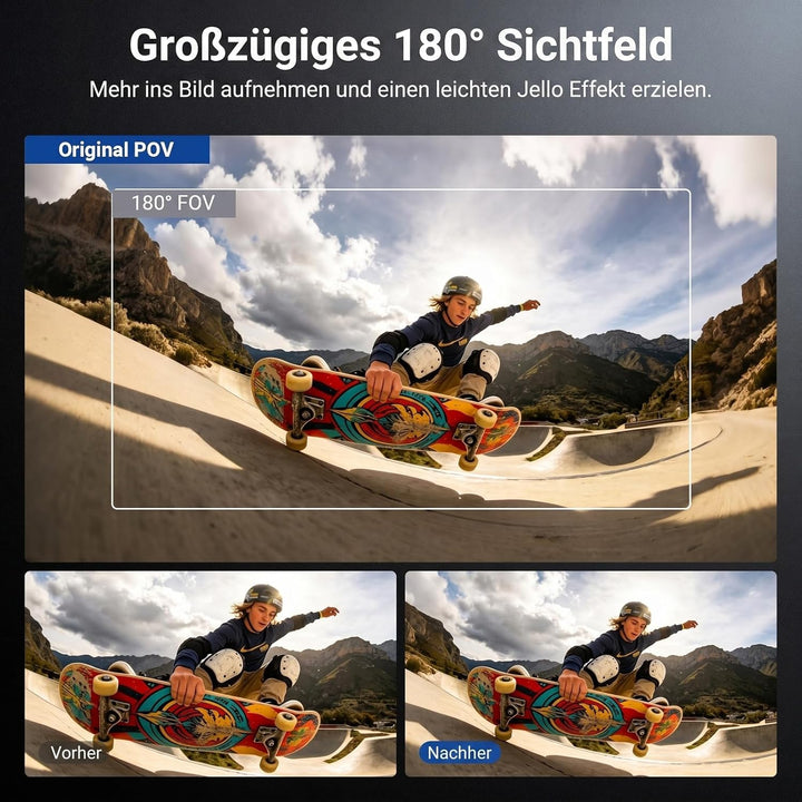 NEEWER Weitwinkelobjektiv kompatibel mit DJI Osmo Action 6 nur, 180° FOV, mehrfach beschichtetes HD