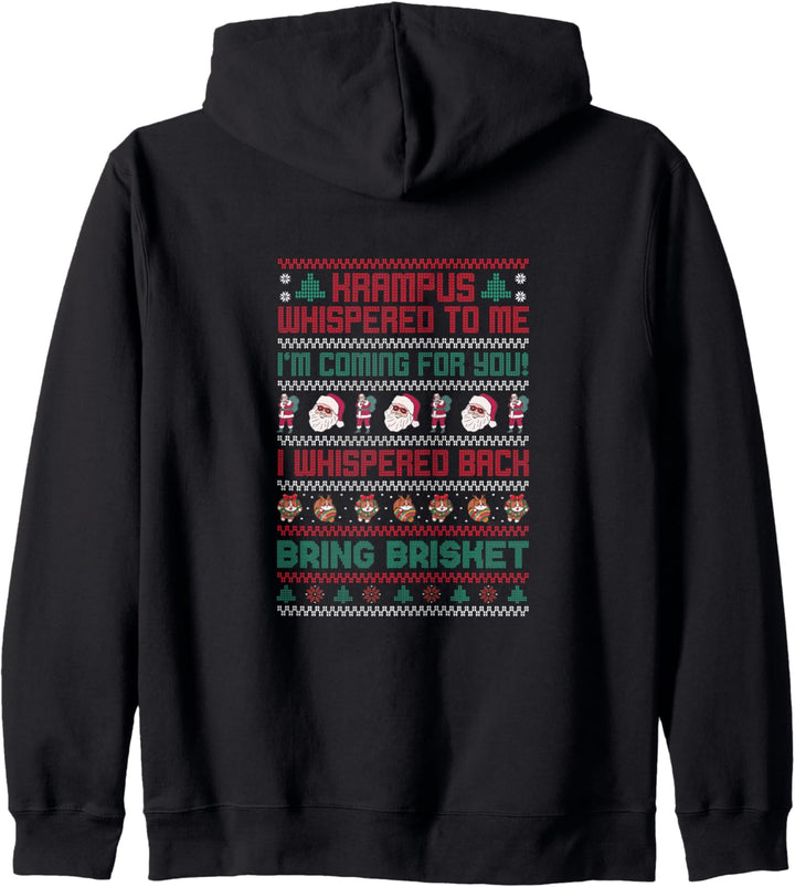 KRAMPUS FLÜSTERTE: ICH KOMME DICH HOLEN! ICH: BRING BRUSTSTÜCK MIT! Kapuzenjacke