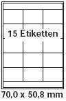 pripa Etikettenformat 70 x 50,8 mm, 200 Blatt DIN A4 Selbstklebende Etiketten, 200
