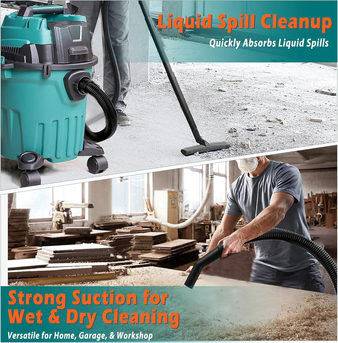 12 Liter Akku-Handstaubsauger mit 180W Bürstenlosem Motor Kompatibel mit Makita 18V Akku für Haushal