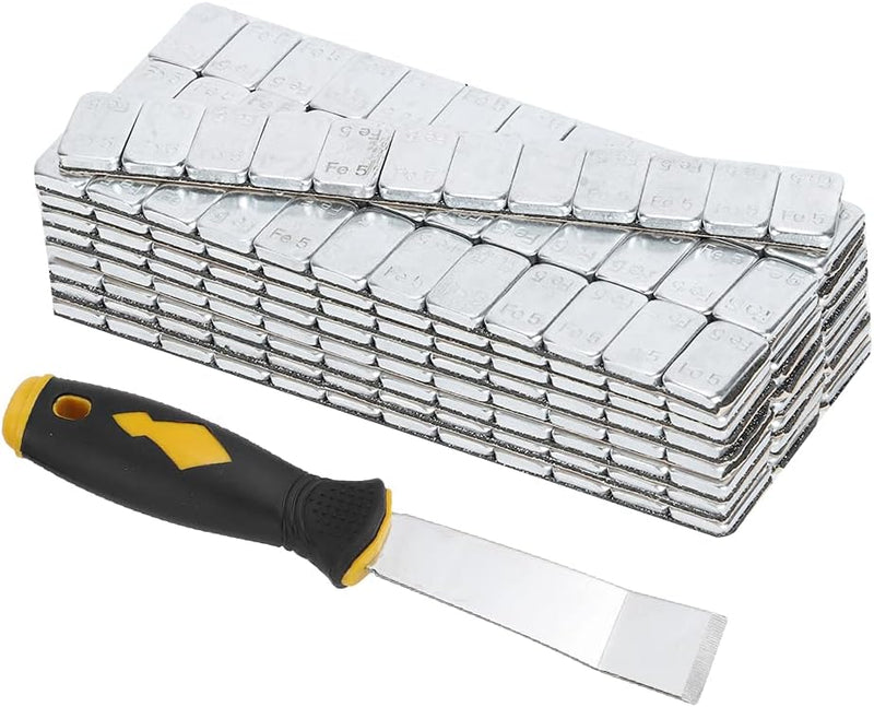 25 Riegel 60g Klebegewichte Auswuchtgewichte mit Shovel, 5g x 12 Abrisskante Kunststoffbeschichtet S
