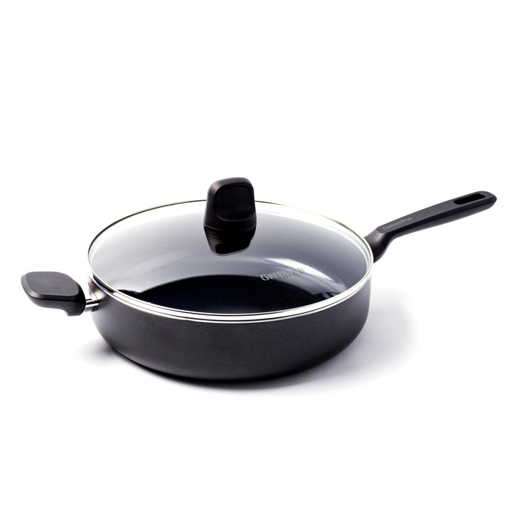 GreenPan Memphis Schmorpfanne (28 cm/4,2 L), gesunde keramische Antihaftbeschichtung, PFAS-frei, ind