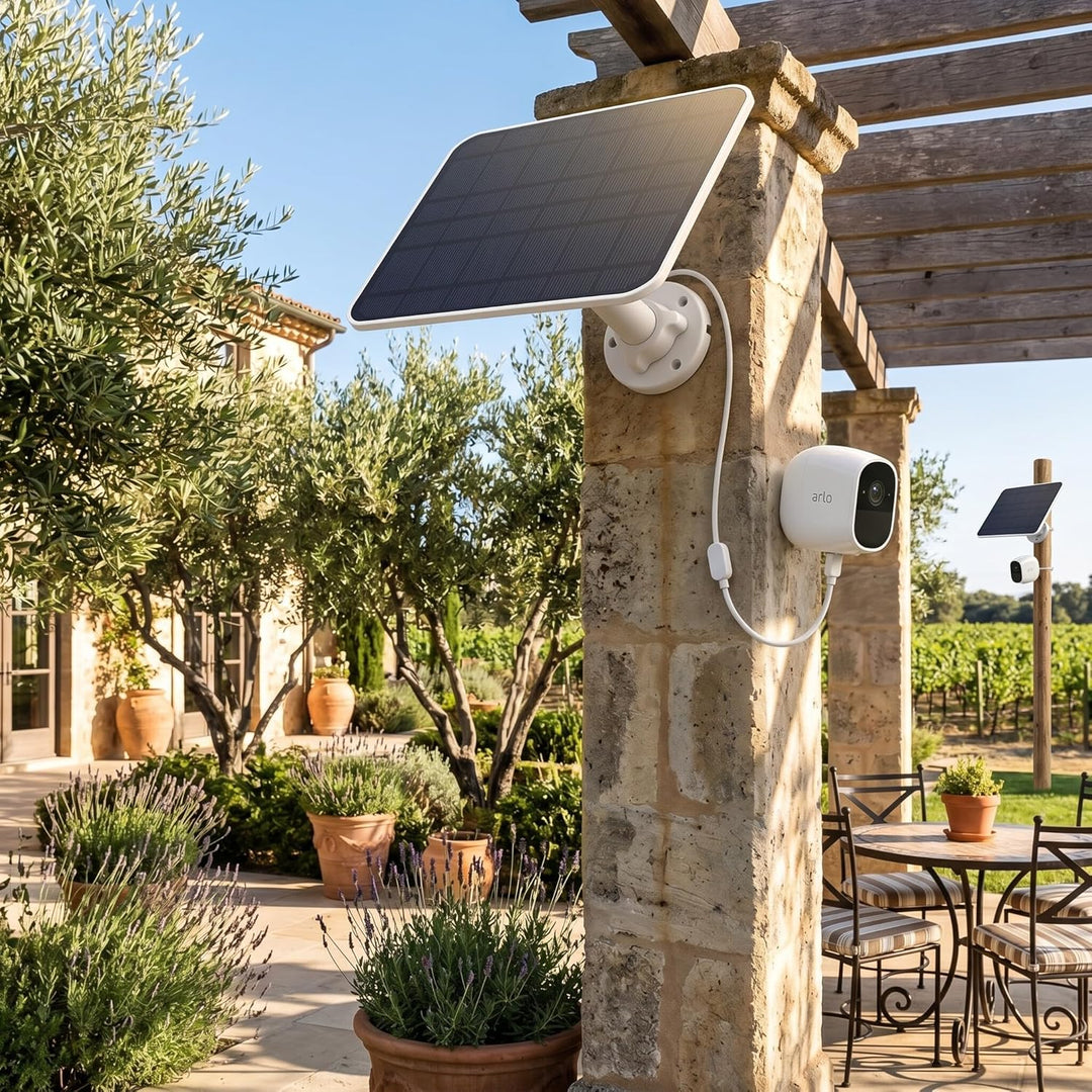12 W Solarpanel Ladegerät, Netzteil für Arlo Pro 3 Pro 4 Ultra 2 Go 2, 9,8 Fuss/3 M IP65 Wasserdicht