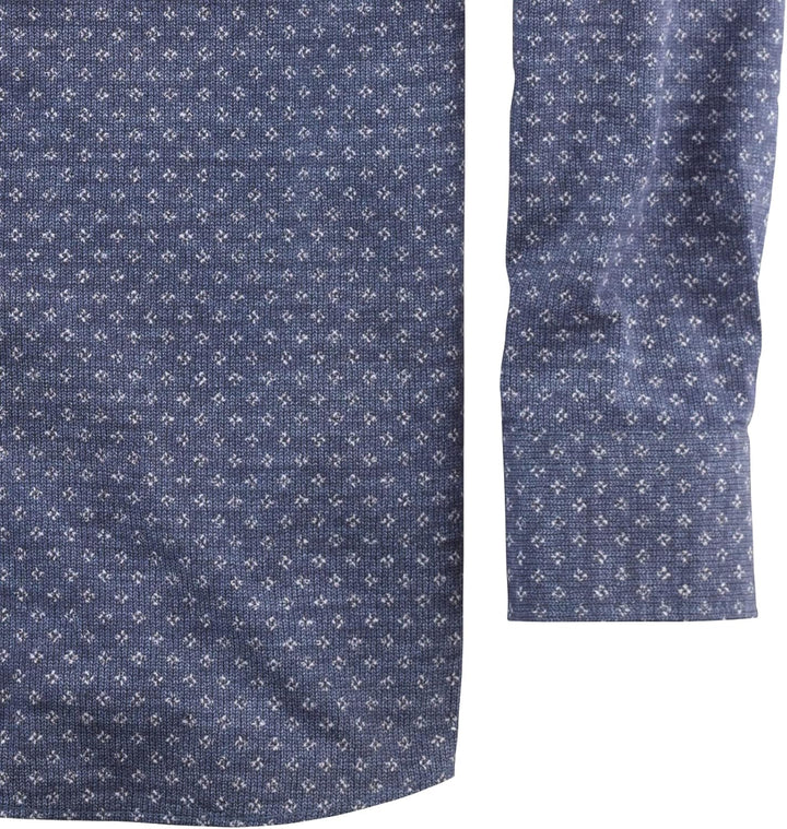 OLYMP Herren Freizeithemd Langarm Casual,Digitaldruck,modern fit,Kent-Kragen S Marine 18, S Marine 1