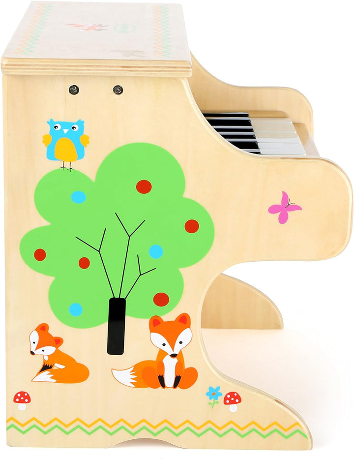 Small Foot Klavier Kleiner Fuchs aus Holz, Kinderinstrument mit Einer Tonleiter für erste Musikerfah
