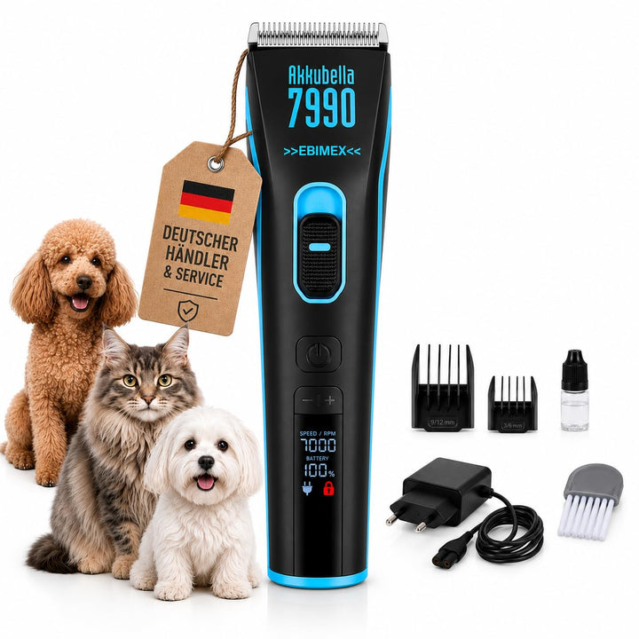 Hundeschermaschine Profi für Hunde & Katzen – FURLO Akkubella 7990 Tierhaarschneidemaschine für dich