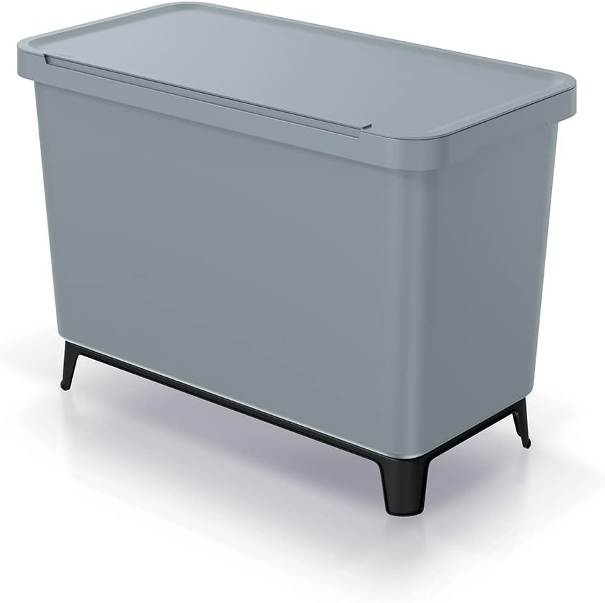 BirnePower Mülleimer 3er Set 3x 10L Müllbehälter Abfalleimer 30L Mülltrennsystem Müllsammler Set Ein