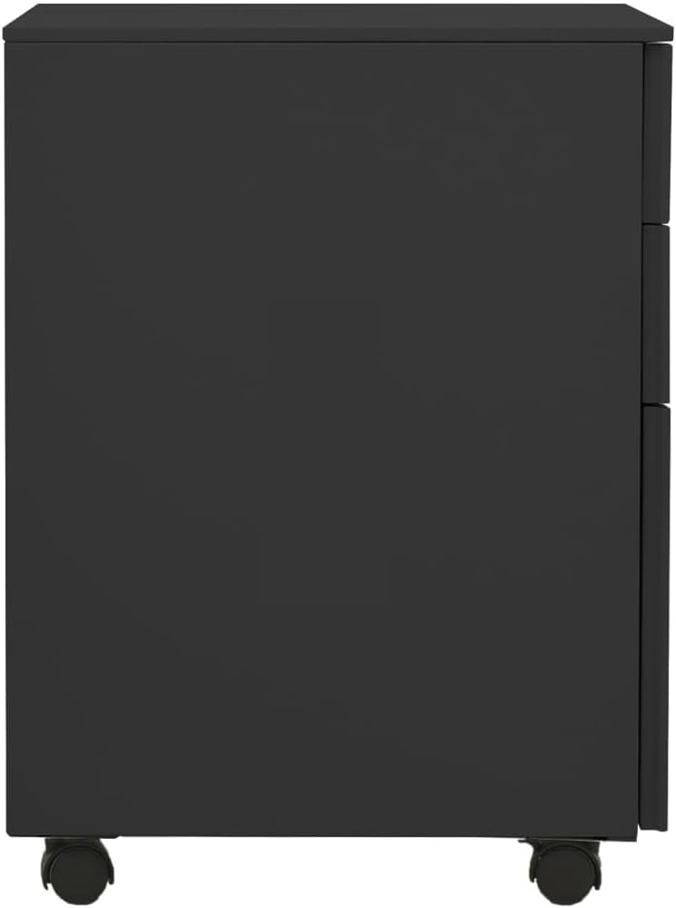 vidaXL Aktenschrank mit Rollen Rollcontainer Bürocontainer Schubladenschrank Büroschrank Stahlschran