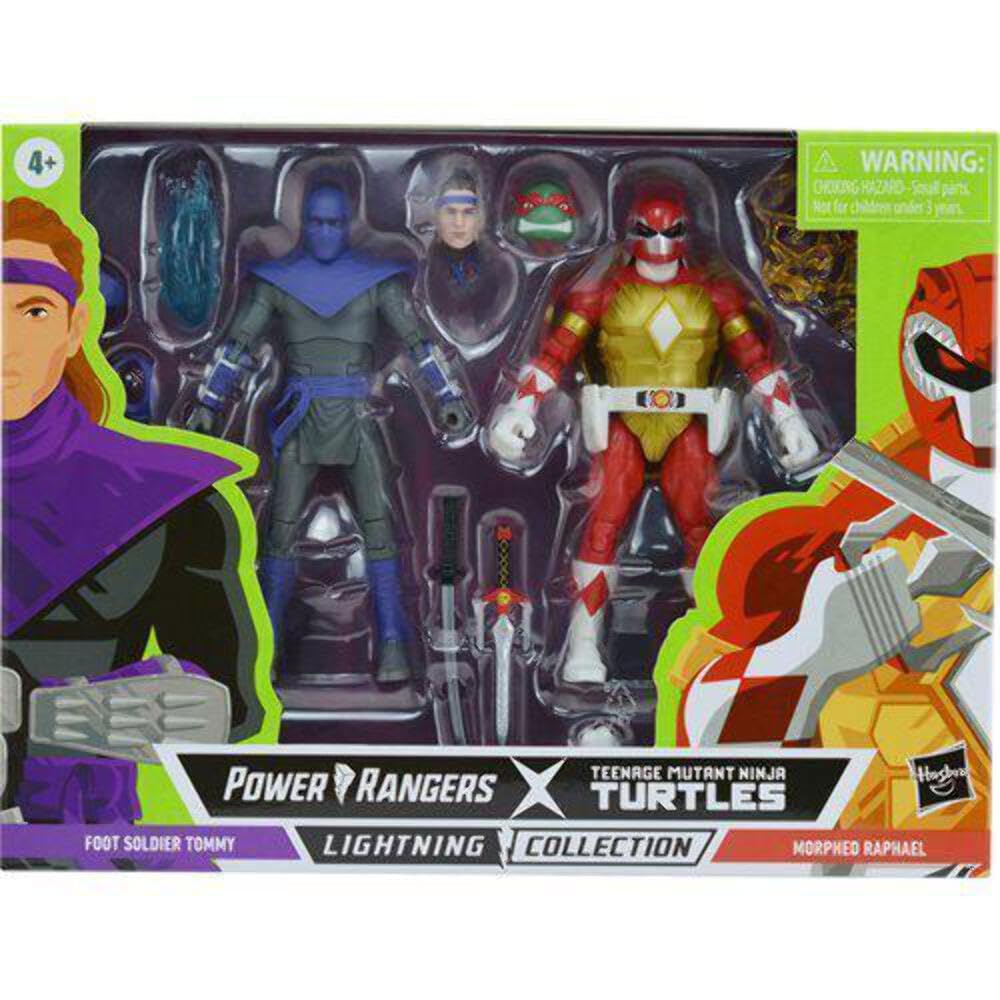 THG Rangers X Teenage Mutant Ninja Turtles Relámpago Colección Pie Solmutter Tommy Raphael Rojo Figu