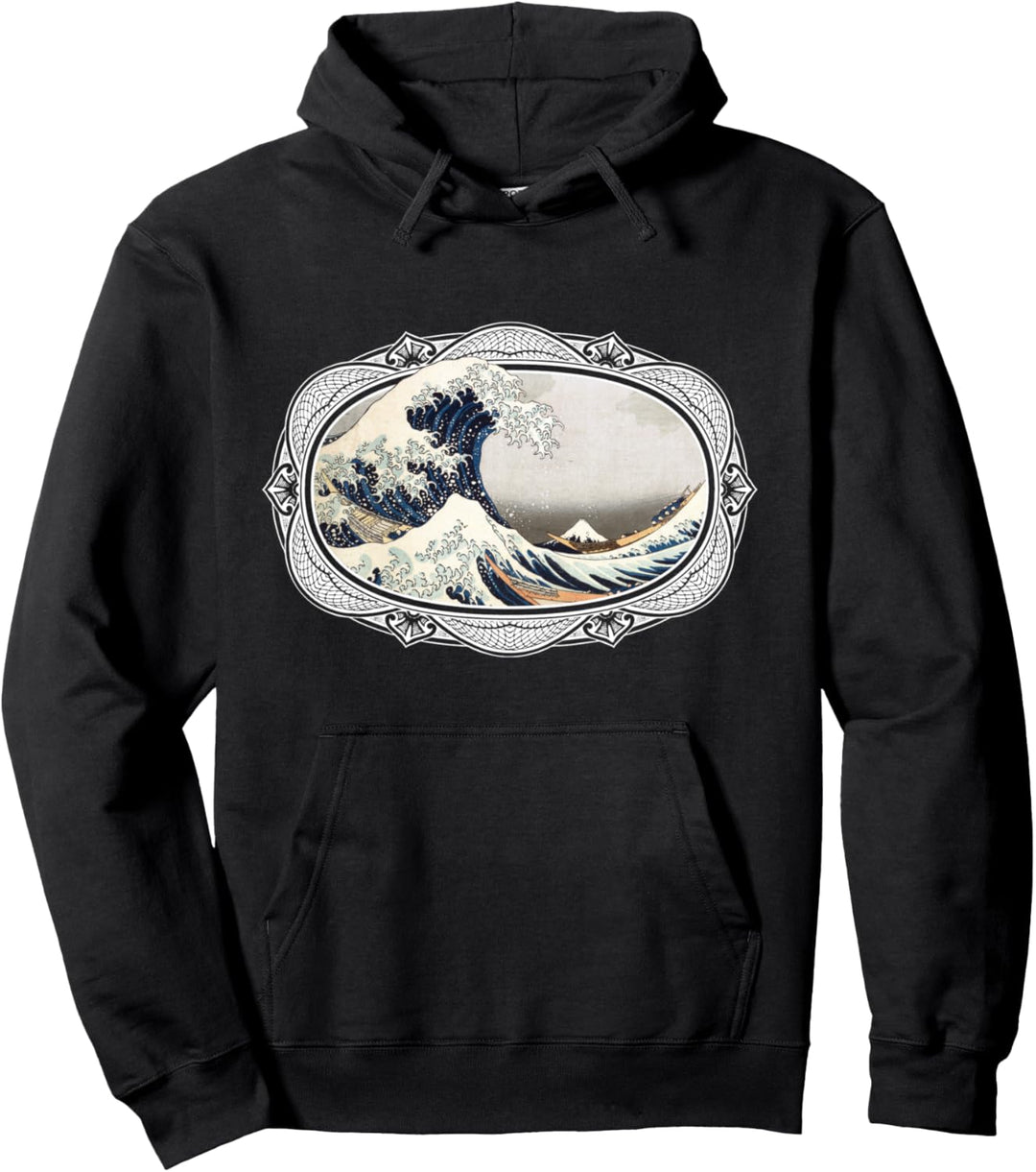 Grosse Hokusai-Welle vor Kanagawa Japanische Vintage-Kunst Pullover Hoodie