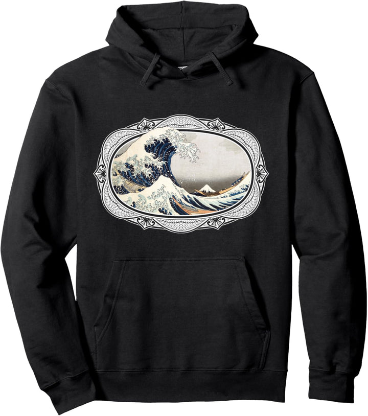 Grosse Hokusai-Welle vor Kanagawa Japanische Vintage-Kunst Pullover Hoodie