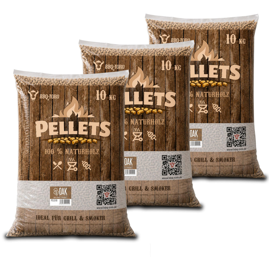 BBQ-Toro Grillpellets Eiche aus 100% Eichenholz | Eichenpellets für Grill, Smoker, Pellet-Pizzaofen