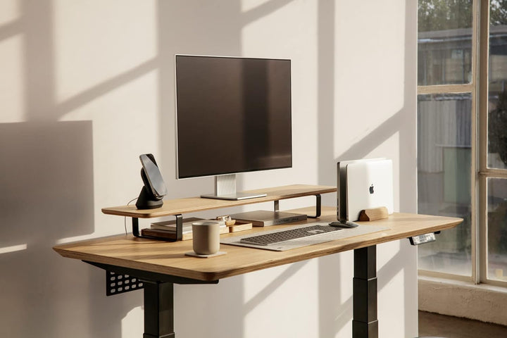 Oakywood Dual Laptop Dock - Doppelter Holzständer für Zwei Laptops oder Tablets - Sichere Aufbewahru