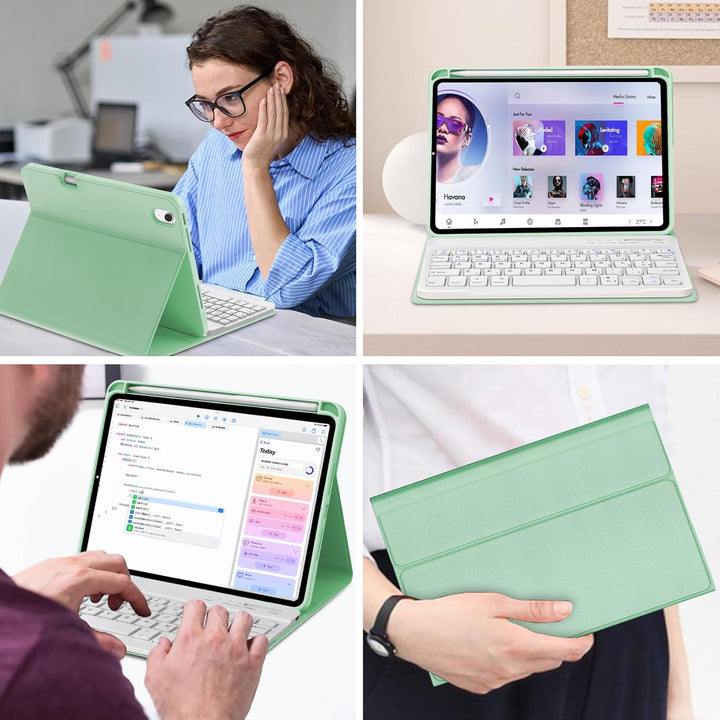 IVEOPPE Tastatur für iPad mini 7 (A17 pro) 2024 / Mini 6 2021, Hülle mit Tastatu Magnetisch Bluetoot