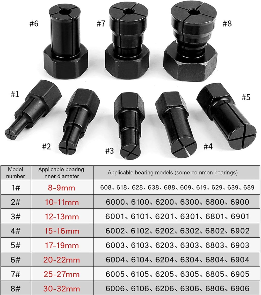 12pcs Radlager Abzieher Set mit Gleithammer, Sackloch Innenlager Abzieher Set mit 8 erweiterbaren Sp