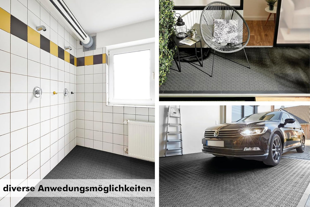 andiamo Terra Sol Terassenfliesen Klicksystem - Kunststoffplatten Aussenbereich für Balkon - Terasse