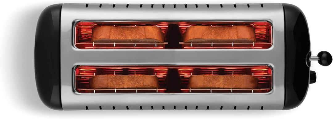 Dualit 46065 Long Lite Toaster, 2000 W, Schwarz, Edelstahl