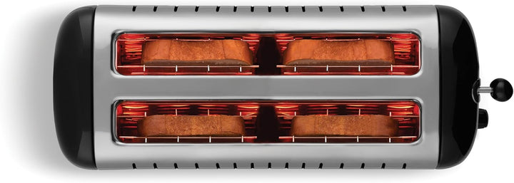 Dualit 46065 Long Lite Toaster, 2000 W, Schwarz, Edelstahl