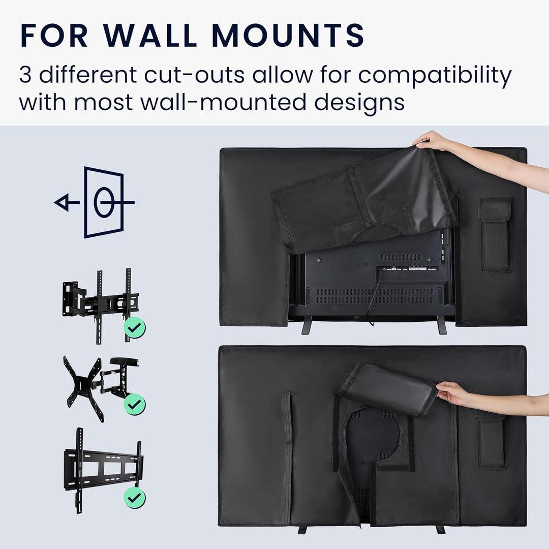 kwmobile 32" TV Outdoor TV Abdeckung - Fernseher Hülle Bildschirmschutz - Schutzhülle wetterfest - S