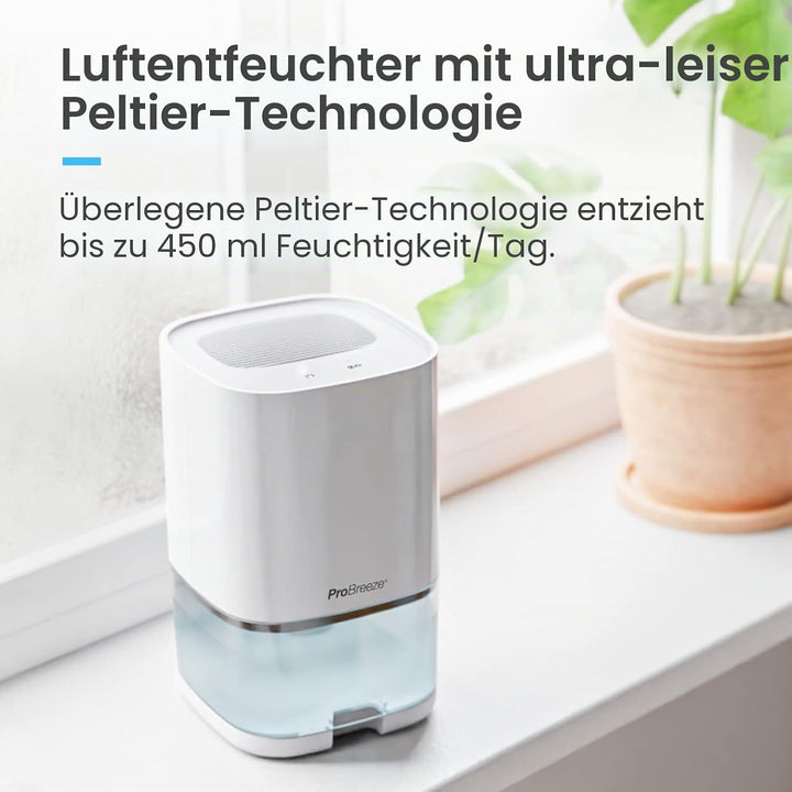 Pro Breeze Luftentfeuchter 1000ml mit Zeitschaltuhr und Nachtlicht - Luftentfeuchter elektrisch gege
