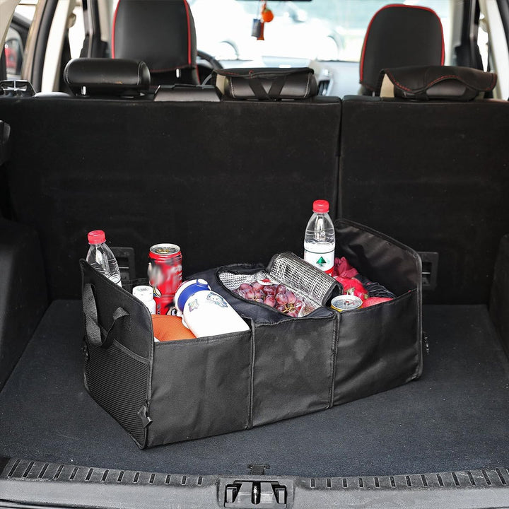 JNNJ Auto Aufbewahrungsbox Wasserdicht Klappbarer Deckel, Auto Kofferraum Organizer Isoliert Kühltas