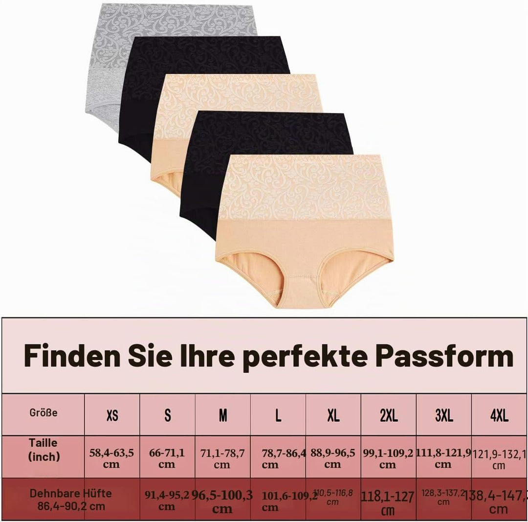YaShaer Unterhosen Damen Baumwolle Hohe Taille Slips Hoher Taillenslip für Frauen Mehrpack M Mehrfar