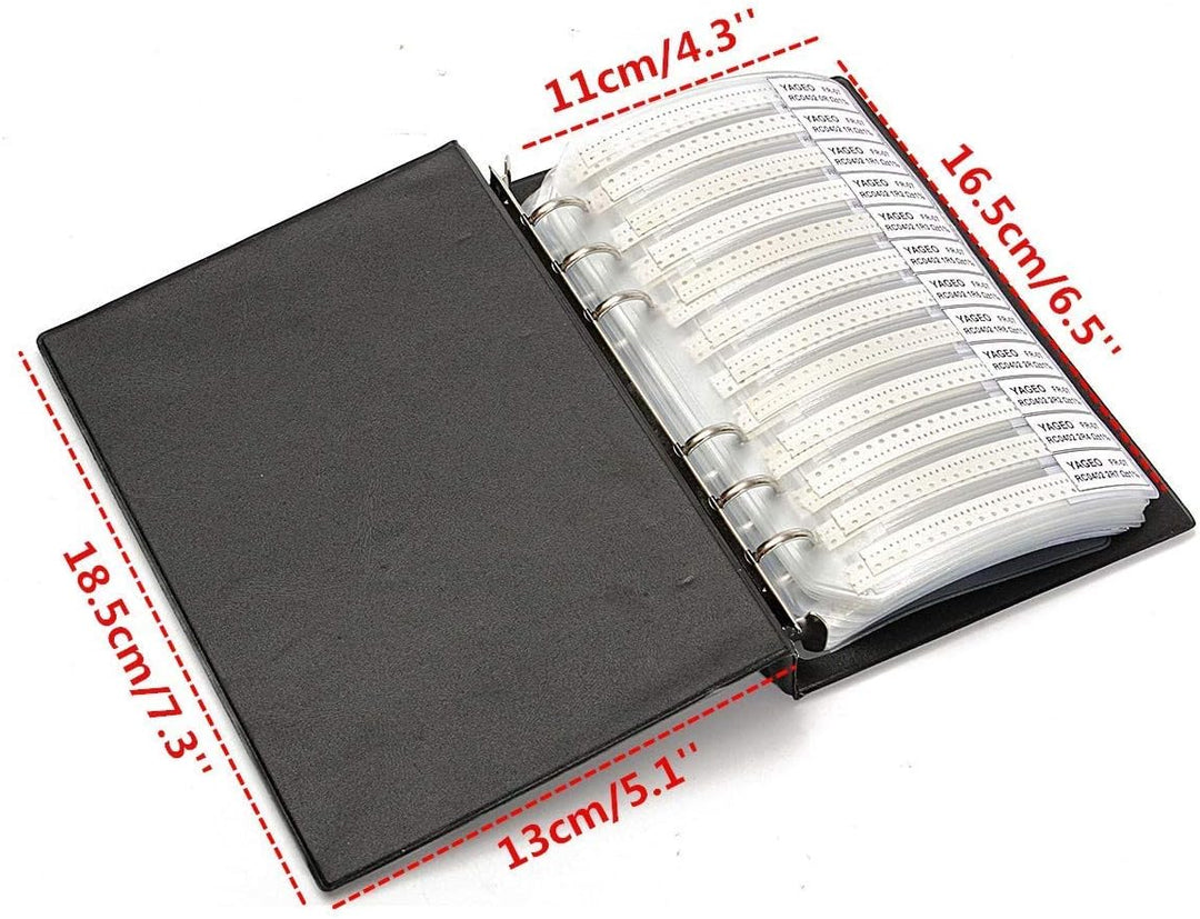 DollaTek 1% 0402 SMD Widerstand Sortierter Ordner (0 Ohm-10M Ohm) 170value x 50pcs = 8500pcs Beispie