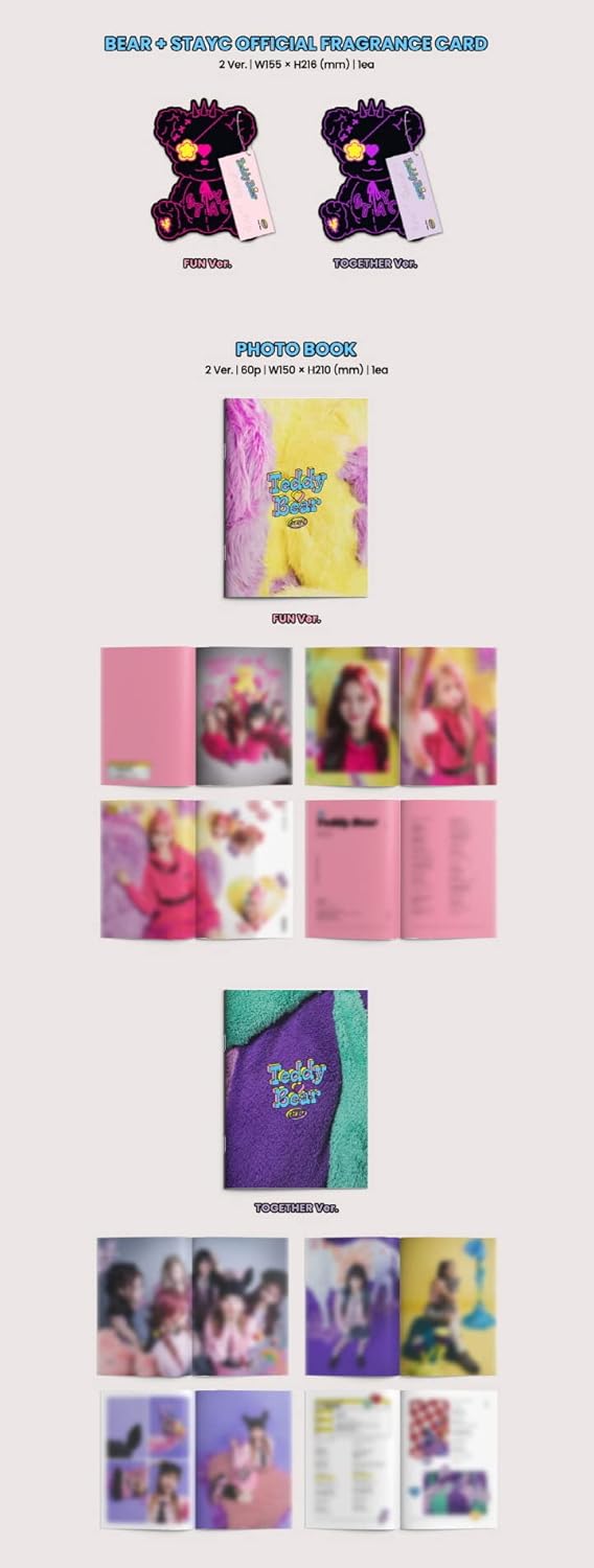 STAYC - TEDDY BEAR 4th Single Album+Folded Poster (FUN ver, 1 Folded Poster)