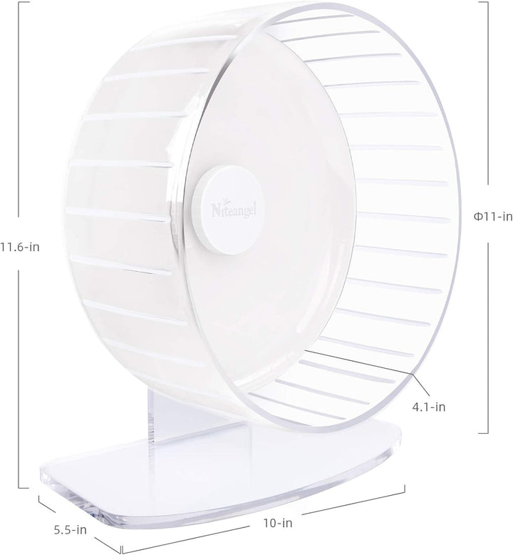 Niteangel Super-leise Hamsterräder - Leise Spinner-Hamsterräder mit verstellbarem Ständer für Zwergh