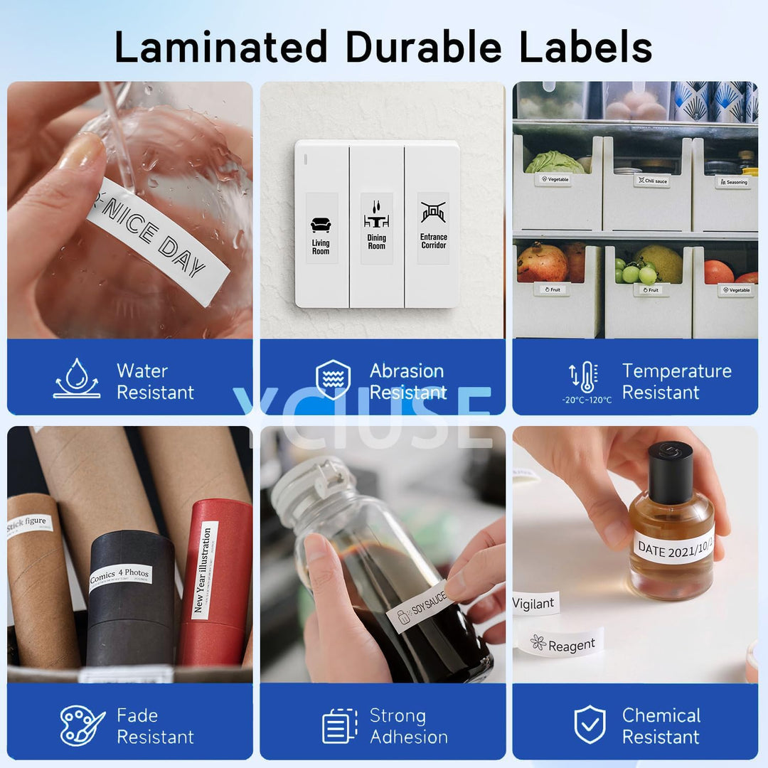 QUTIE Drucker Spezifische Etiketten, 15mm Etiketten Selbstklebend Kompatibel zum PRT Qutie, HPRT H11