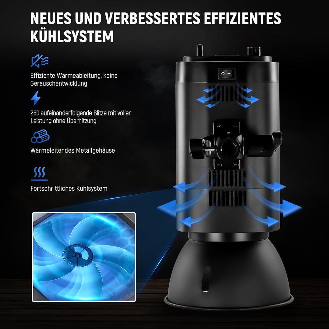 NEEWER 800Ws Studio Monolight Strobe Flash Set: 2er Pack S101-400W PRO 5600K Blitzlicht Studio mit 2