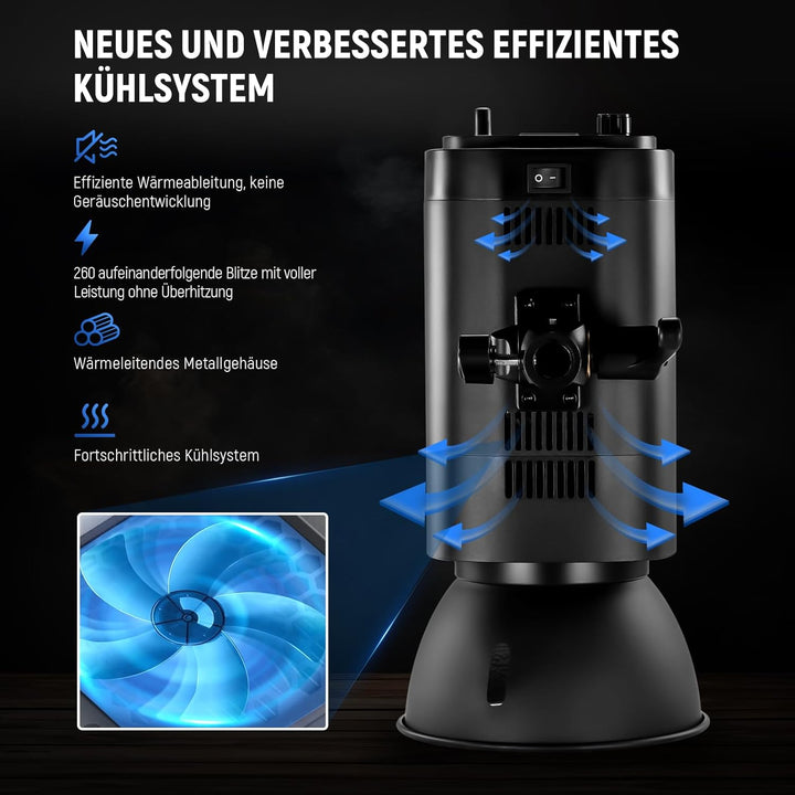 NEEWER 800Ws Studio Monolight Strobe Flash Set: 2er Pack S101-400W PRO 5600K Blitzlicht Studio mit 2