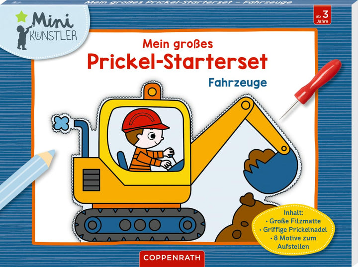 Mein grosses Prickel-Starterset: Fahrzeuge: Inhalt: Grosse Filzmatte, griffige Prickelnadel, 8 Motiv