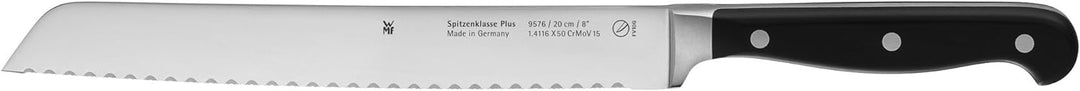 WMF Brot-Schneidebrett mit Krümmelschale &amp; Spitzenklasse Plus Brotmesser Doppelwellenschliff 31,5 cm
