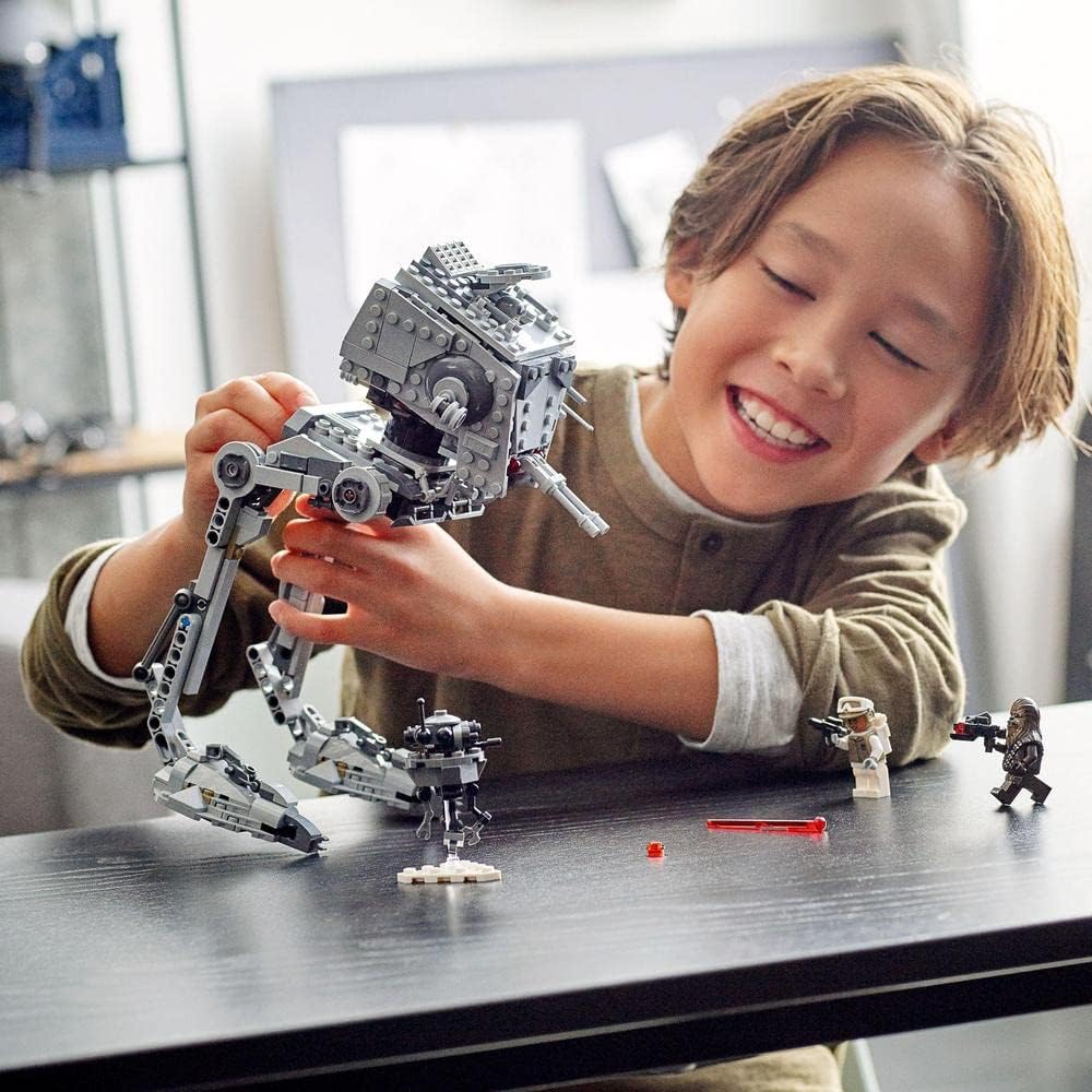 LEGO 75322 Star Wars AT-ST auf Hoth mit Figuren von Chewbacca und Droide, Sammelspielzeug aus Das Im