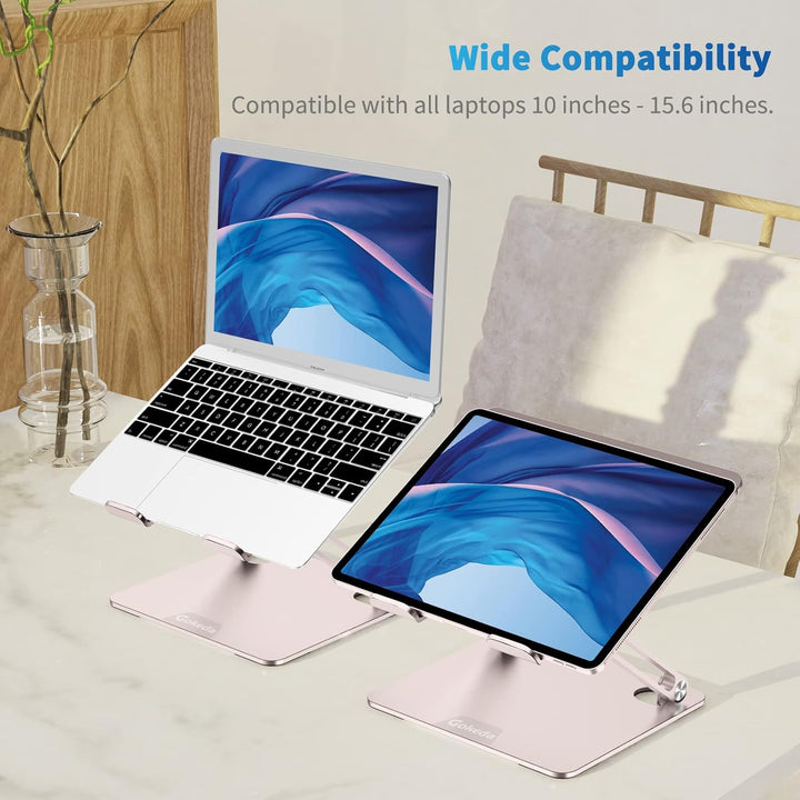 Gokeda Laptop Ständer, ergonomischer Laptopständer aus Aluminiumlegierung für den Schreibtisch, Note