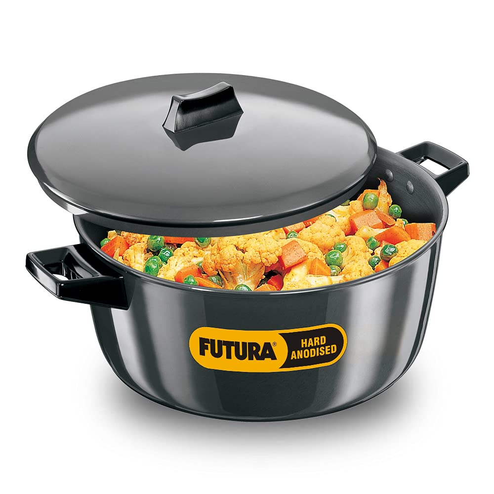 HAWKINS Futura Koch-N-Serve Schale harteloxiert schwarz 6 Liter, 6 Liter