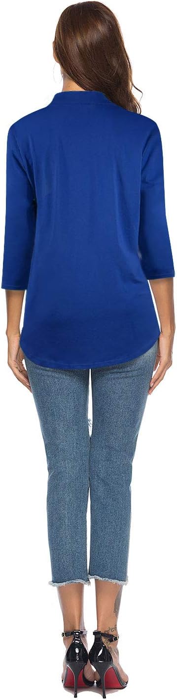 CEASIKERY Damen Shirt Tunic Shirt Tunic S Blau, S Blau