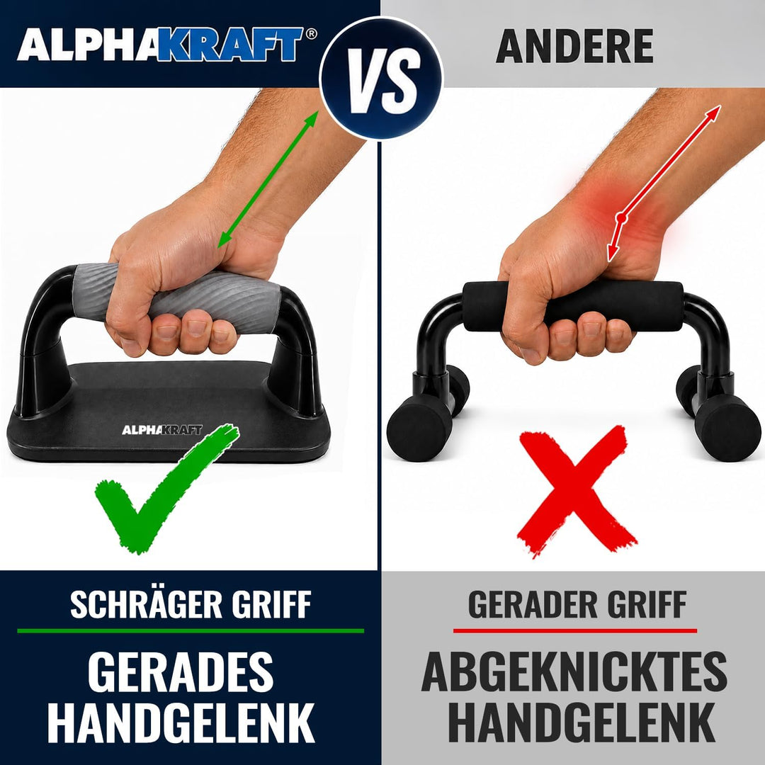ALPHAKRAFT® Liegestützgriffe – Push Up Bars mit ergonomischen Griffen