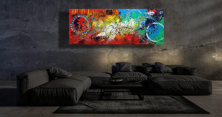 Monica Mirafiori I 100% HANDGEMALT I Gemälde Hoffnung 120x40cm | Gemälde Handgemalt | Acrylgemälde |
