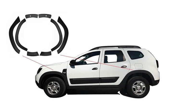 ABS Schutzblechschutz Karosserie-Kit 8 Stück, 2018–2023 für Dacia Duster