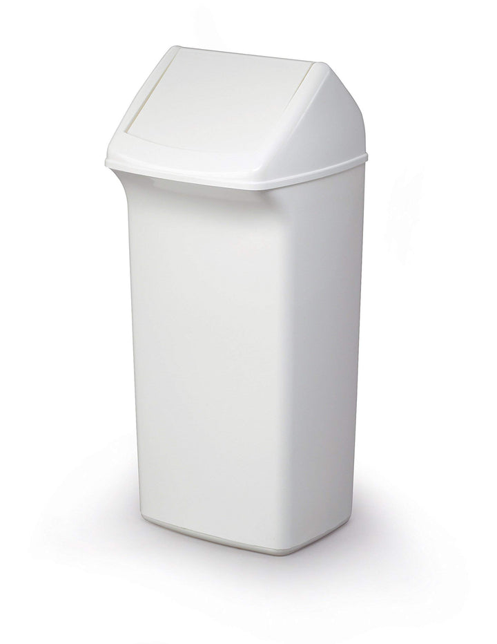 Durable Abfallbehälter mit Schwingdeckel Durabin Flip, 40 Liter, 1 Stück, weiss, 1809798010, Weiss