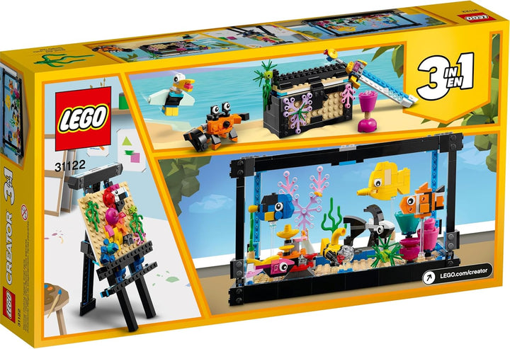 LEGO 31122 Creator 3 in 1 Aquarium Staffelei & Schatztruhe | 3 Modelle in 1 Set