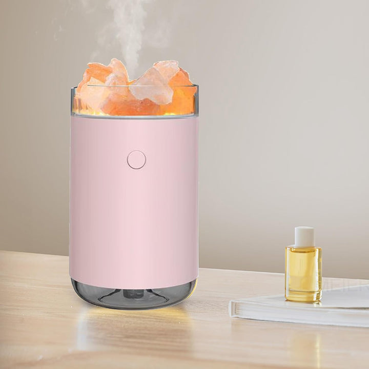 Salzdiffusor, Luftbefeuchter USB, Diffusor mit farbenfrohen leichten Effekt Luftqualität Verbesserun