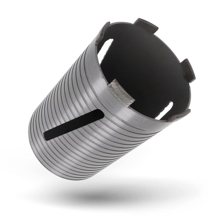 PRODIAMANT Diamant Bohrkrone ø 112mm Nutzlänge 150mm mit SDS Adapter lasergeschweisst für trocken Bo