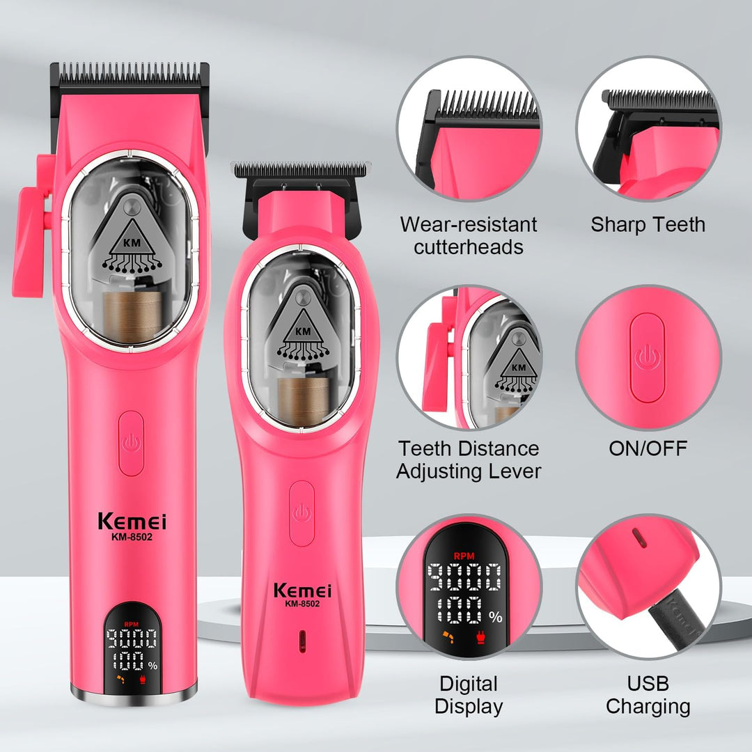KEMEI 8502 Professionelle Haarschneidemaschinen Set für Männer, Elektrische Schnurlose Haarschneidem