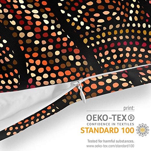 VOID Ethno Muster Orange Kissenbezug Kissenhülle Sofakissen Kissen Deko Outdoor-Kissen Dekokissen, K