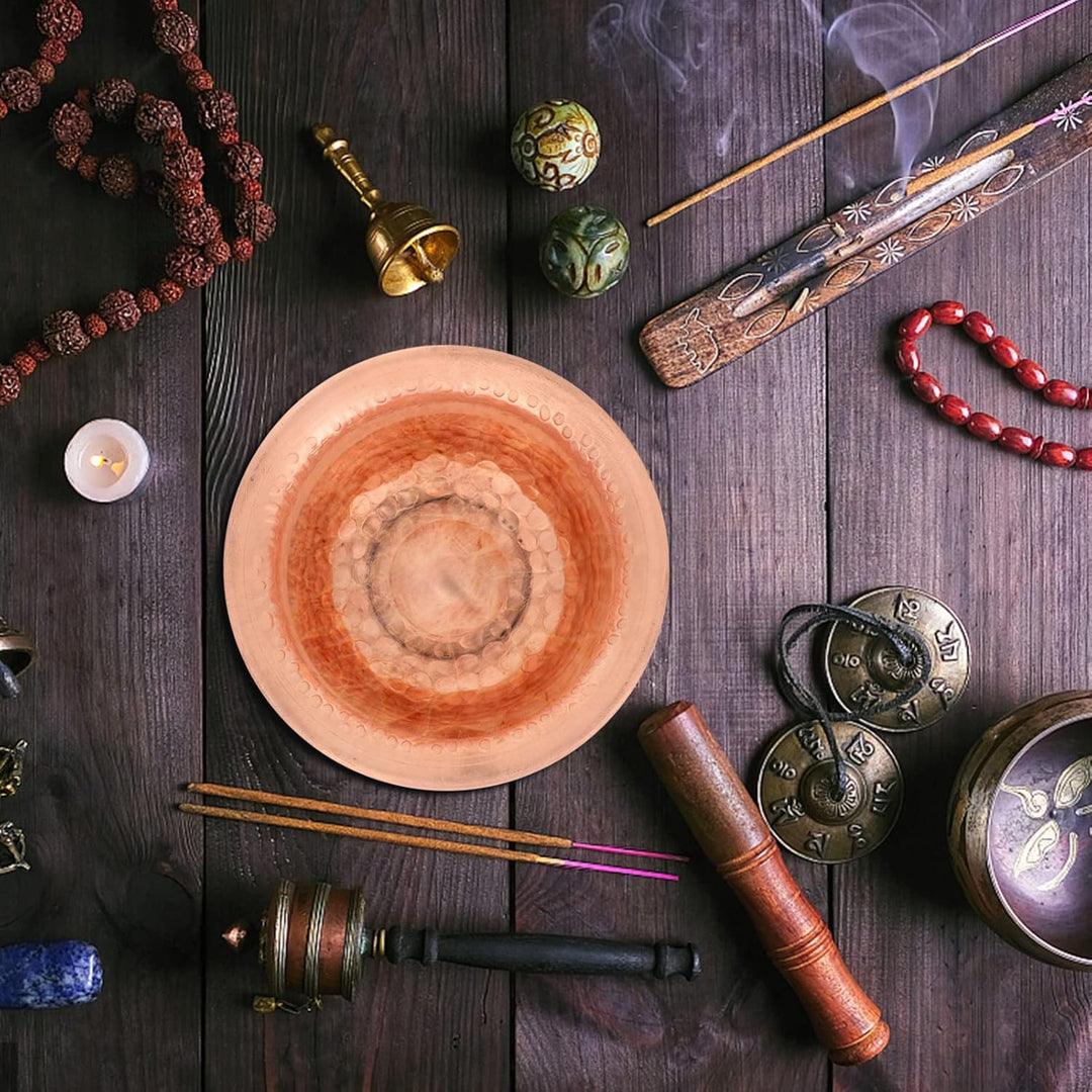 Beavorty 4stücke Kupfer Schale Buddhistisch Filigran Dekoration Wohnaccessoire Wasseropfer Schale Fü